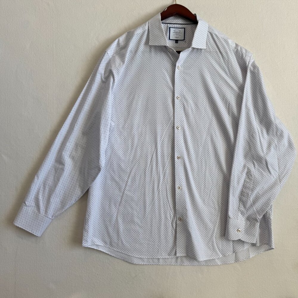Charles Tyrwhitt Dress Shirt Mens XXXL White Button Down Classic Fit 100% Cotton